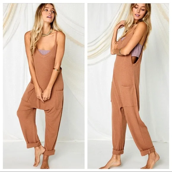 Boho Solid Harem Jumpsuit - Picture 4 of 5